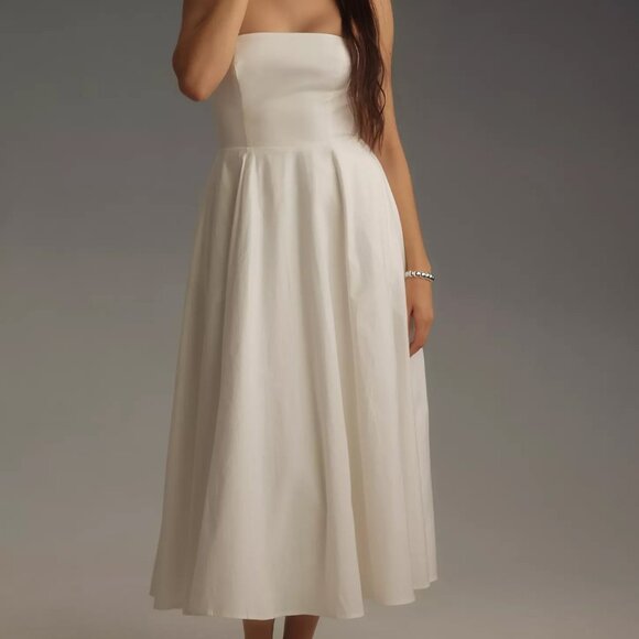 Reformation White Astoria Midi Dress - Size 12